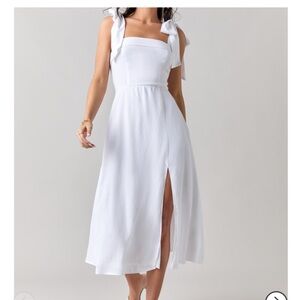 Leah Bow Tie Midi Dress